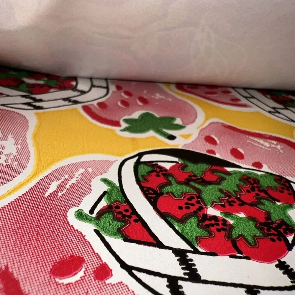 Vintage Gift Wrap Paper Strawberry 6 Design 12 Sheet 50 Sq Ft by‎ All Occasion